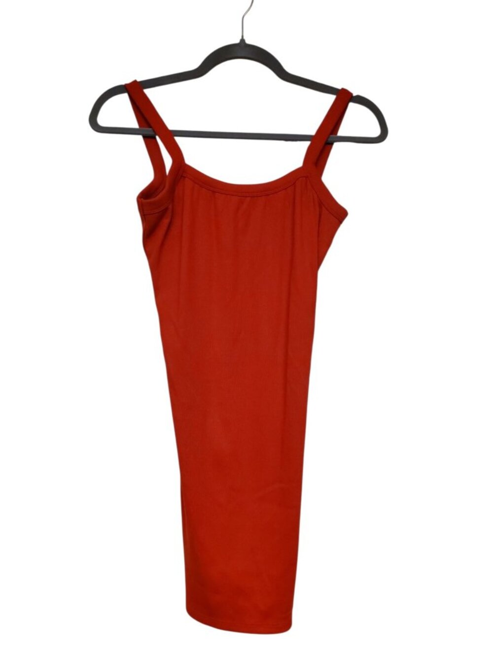 Wild Fable Women's Red Ribbed Knit Scoop Fitted Slip Bodycon Dress NWT Size XS